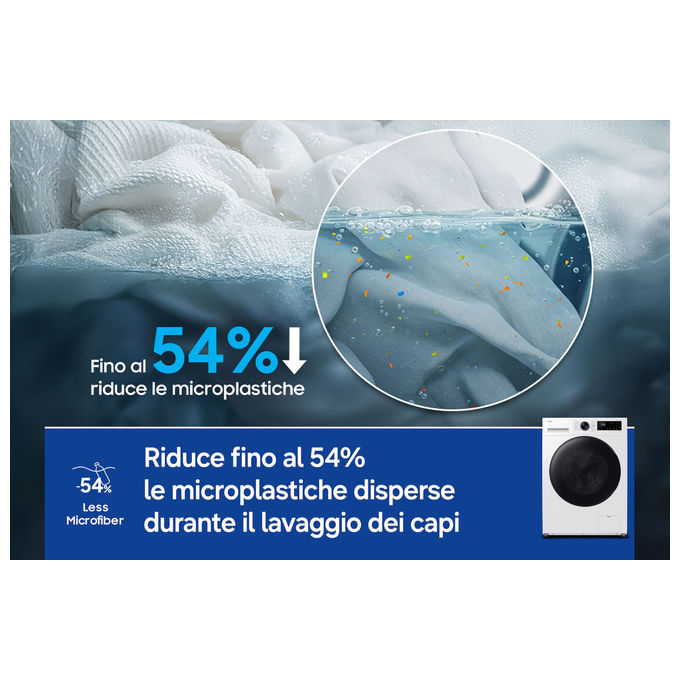 Samsung WD90HG5U34BEET Lavasciuga 9kg-6kg 1400rpm Classe A-35% Vapore Wi-Fi colore Bianco