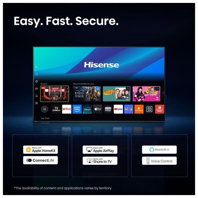 Hisense 55A79S QLED 4K UHD Smart TV 55 pollici Nero