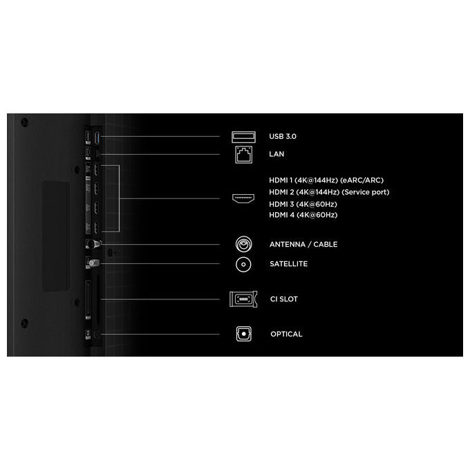 TCL 65RM7L TV 65 pollici 4K Ultra HD RGB-Mini LED Google TV colore Nero