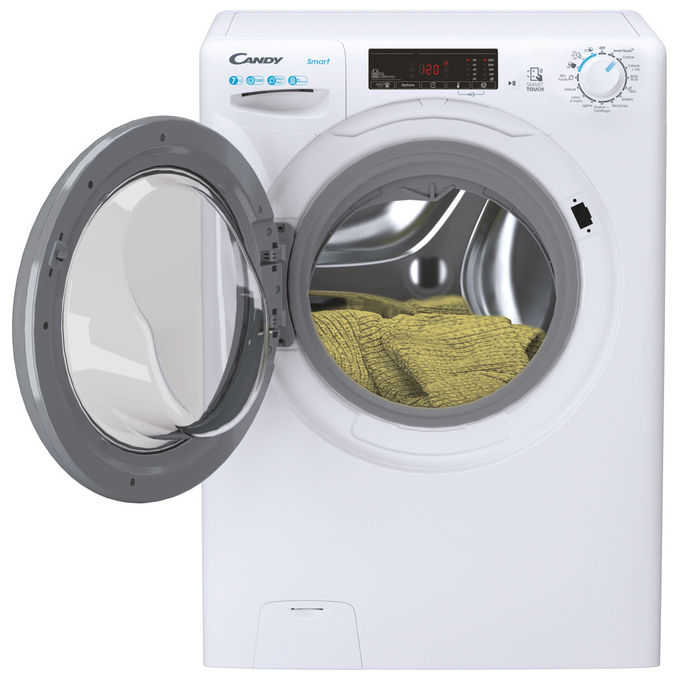 Candy CSS4127TWR3-1-11 Smart Lavatrice Frontale 7 Kg 1200 rpm Classe C NFC 79 dB (85x60x45 cm) colore Bianco