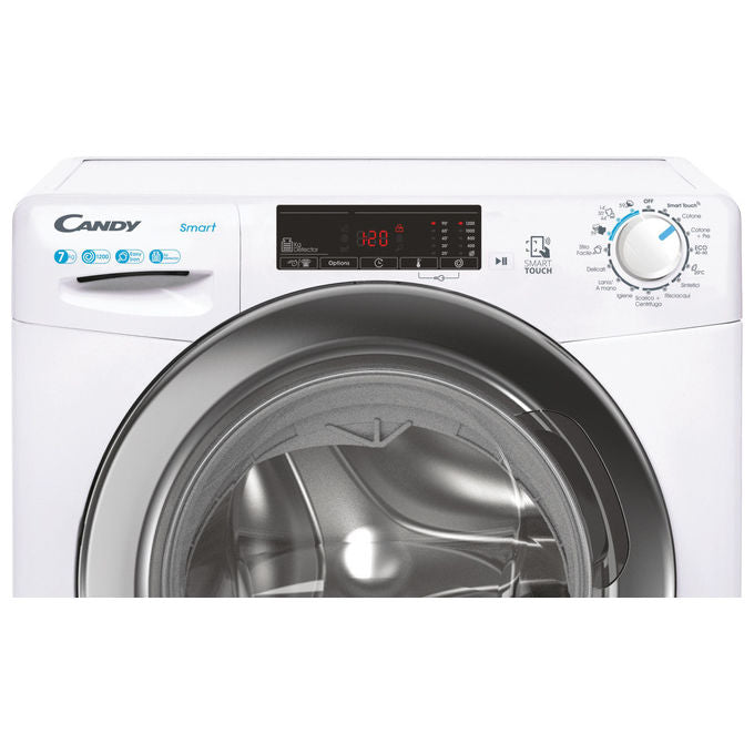 Candy CSS4127TWR3-1-11 Smart Lavatrice Frontale 7 Kg 1200 rpm Classe C NFC 79 dB (85x60x45 cm) colore Bianco