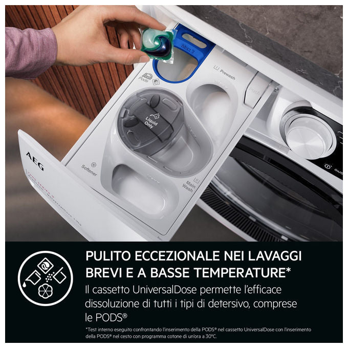 AEG LR7FD104V Series 7000 Lavatrice Frontale 10 Kg 1400 rpm Classe A ProSteam Motore Inverter 75 dB (85x60x63 cm) colore Bianco