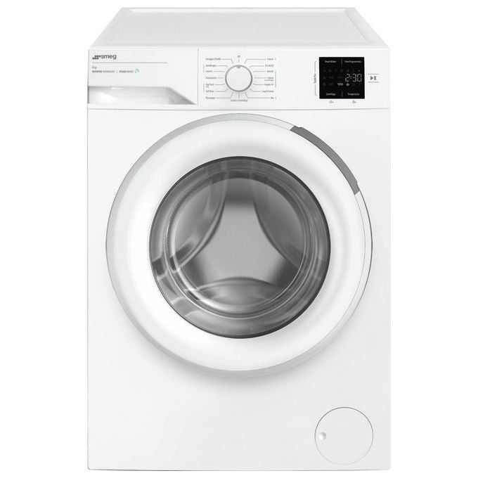 Smeg WM84SEA Lavatrice Frontale 8 Kg 1400 rpm Classe A Motore Inverter 15 Programmi (85x60x55 cm) colore Bianco