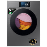 Samsung WF90F09C4SU3 Bespoke AI Lavatrice Frontale 9 Kg 1400 rpm Classe A Wi-Fi Ecodosatore Vapore (85x60x60 cm) colore Argento