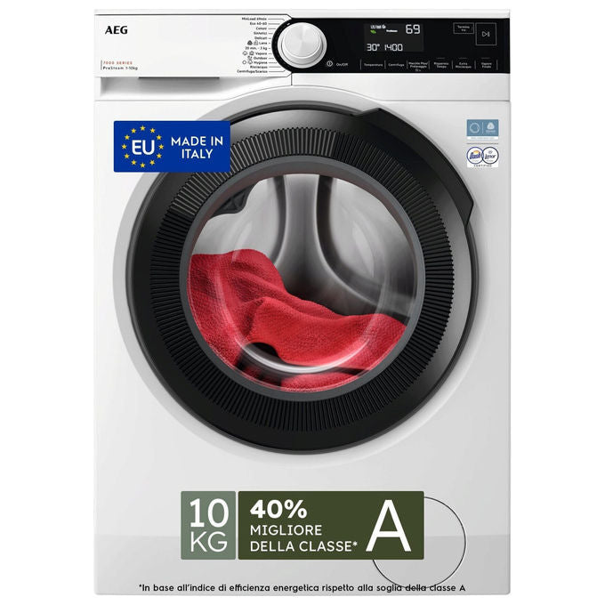 AEG LR7FD104B Lavatrice Serie 7000 ProSteam 10 Kg 1400 rpm Classe A (847x597x636) cm colore Nero Bianco