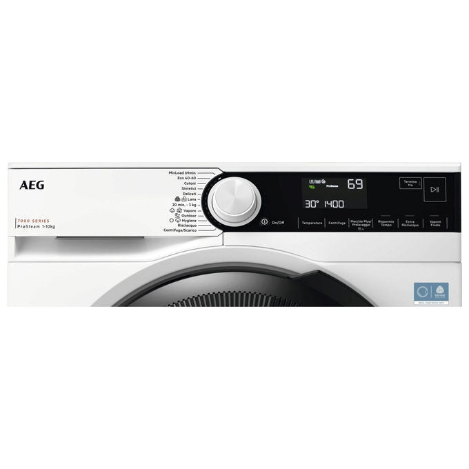 AEG LR7FD104B Lavatrice Serie 7000 ProSteam 10 Kg 1400 rpm Classe A (847x597x636) cm colore Nero Bianco