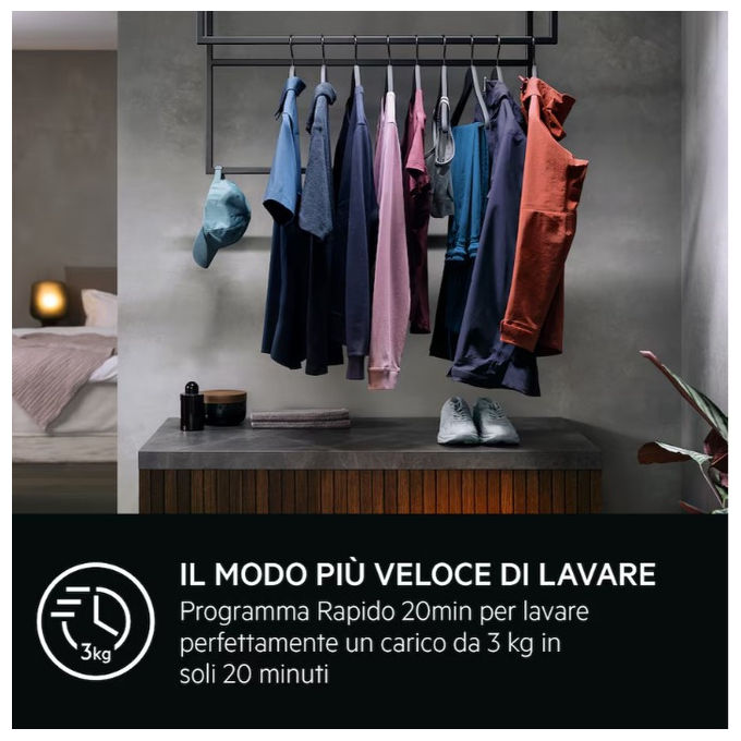 AEG LR7FD104B Lavatrice Serie 7000 ProSteam 10 Kg 1400 rpm Classe A (847x597x636) cm colore Nero Bianco