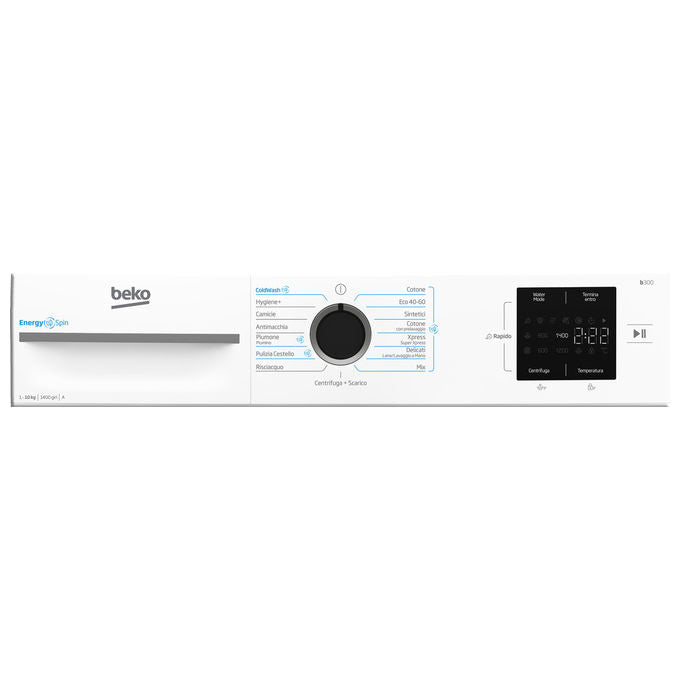 Beko BMW10147EW NX Lavatrice Frontale 10 Kg 1400 rpm Classe A Motore Inverter Vapore (85x60x58 cm) colore Bianco