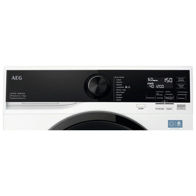 AEG L6SE26A Serie 6000 Lavatrice Slim Frontale 6 Kg 1200 rpm Classe A ProSense Inverter 72 dB (84x60x37 cm) colore Bianco