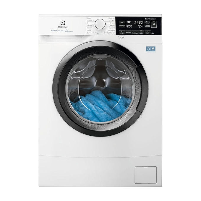 Electrolux EW6S327A SensiCare 600 Lavatrice Frontale 7 Kg 1200 rpm Classe A Slim Inverter Vapore (84x60x45 cm) colore Bianco