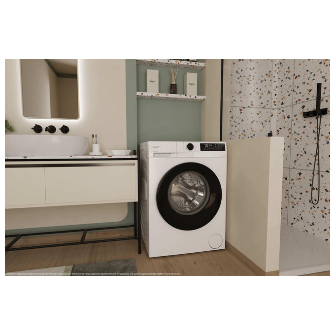 Candy GD 410B8-S Lavatrice ProWash 300 10 kg 1351 rpm Classe A Inverter Vapore Bianco (85x60x60 cm)
