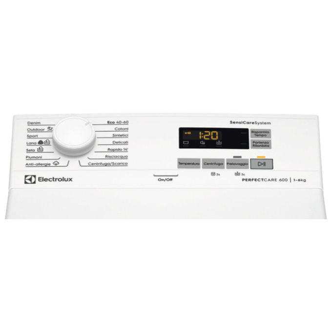 Electrolux EW6T526B SensiCare 600 Lavatrice Caricamento Alto 6 Kg 1200 rpm Classe B Vapore 78 dB (89x40x60 cm) colore Bianco