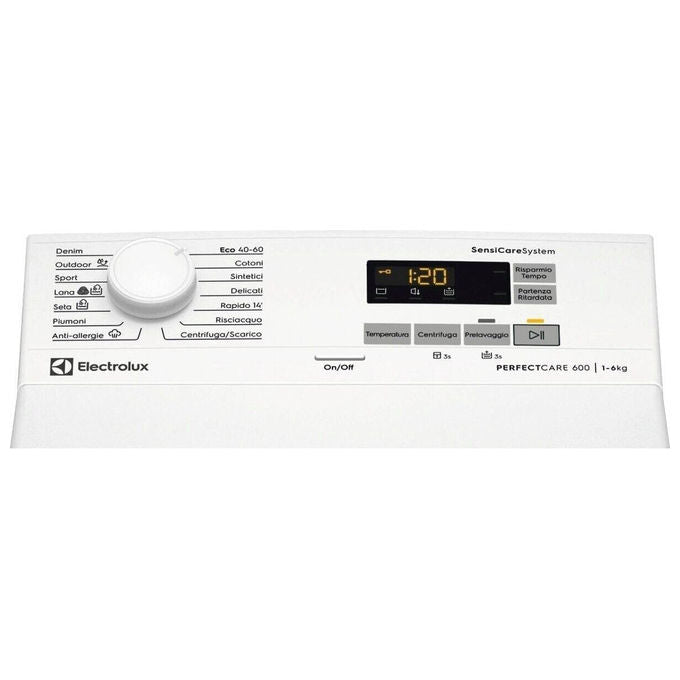 Electrolux EW6T526B SensiCare 600 Lavatrice Caricamento Alto 6 Kg 1200 rpm Classe B Vapore 78 dB (89x40x60 cm) colore Bianco