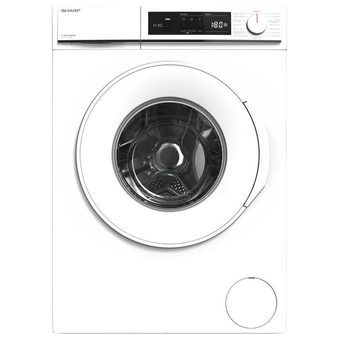 Sharp ES-NFA814BWNNA Lavatrice Caricamento frontale 8 kg 1400 rpm Classe A Bianco