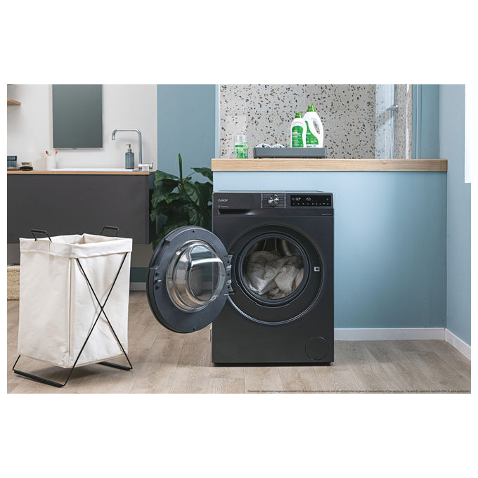 Candy BR 48B6G-S ProWash 500 Lavatrice Frontale 8 Kg 1400 rpm Classe A Inverter Vapore Wi-Fi (85x60x50 cm) colore Antracite