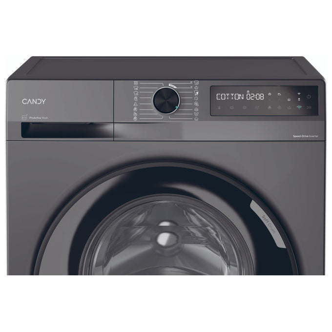 Candy BR 48B6G-S ProWash 500 Lavatrice Frontale 8 Kg 1400 rpm Classe A Inverter Vapore Wi-Fi (85x60x50 cm) colore Antracite