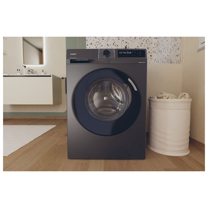Candy BR 48B6G-S ProWash 500 Lavatrice Frontale 8 Kg 1400 rpm Classe A Inverter Vapore Wi-Fi (85x60x50 cm) colore Antracite