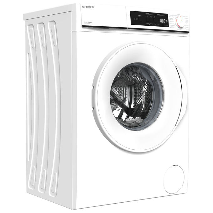 Sharp ES-NFA714BWNNA Lavatrice Caricamento Frontale 7 kg 1400 rpm Classe A Motore Inverter Bianco (84.5x59.7x49.7 cm)