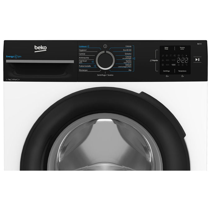 Beko BMWSEP7126EB b300 Lavatrice Slim 7 Kg 1200 rpm Classe A Vapore Inverter (85x60x50 cm) colore Bianco