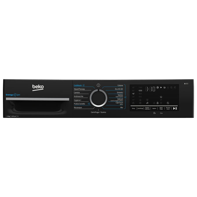 Beko BMWEP8147DB b300 Lavatrice Frontale 8 Kg 1400 rpm Classe A Inverter SteamCure 76 dB (85x60x55 cm) colore Bianco