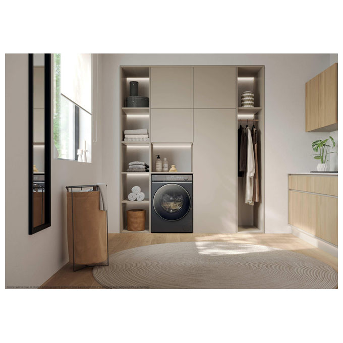 Haier HW100-B14367GUIT Lavatrice Carica Frontale 10 Kg 1400 Giri Classe A Antracite (85x60x60 cm) colore Antracite