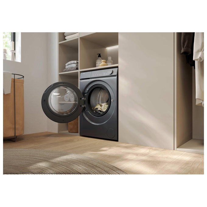 Haier HW100-B14367GUIT Lavatrice Carica Frontale 10 Kg 1400 Giri Classe A Antracite (85x60x60 cm) colore Antracite