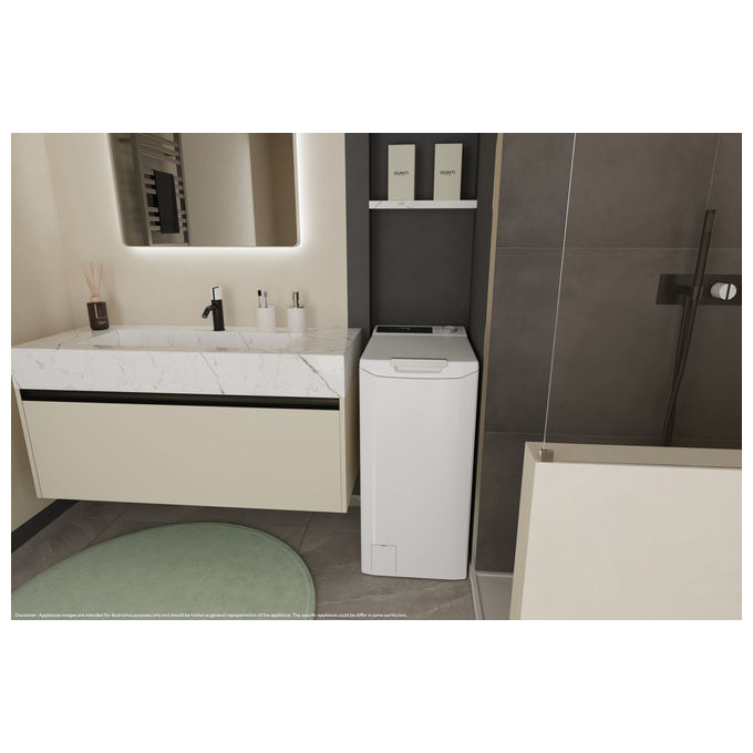 Candy TCA274TM5-S ProWash 500 Lavatrice Carica dall'alto 7 Kg Classe A 1200 rpm Inverter Wi-Fi colore Bianco