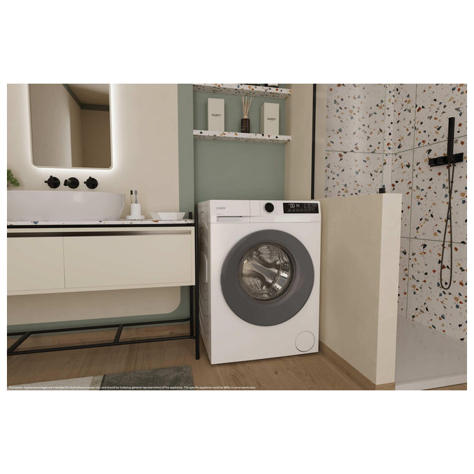 Candy GD410G8-S ProWash 300 Lavatrice Frontale 10 Kg 1400 rpm Classe A Inverter Vapore (85x60x60 cm) colore Bianco