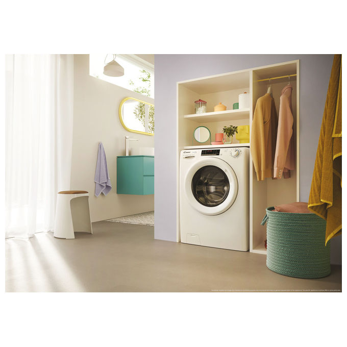 Candy CO474TWM6-1-S Smart Pro Inverter Lavatrice Caricamento Frontale 7 Kg 1400 rpm Classe A Wi-Fi 77 dB (85x60x49 cm) colore Bianco