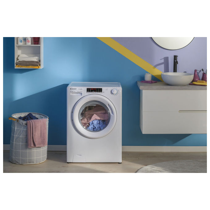 Candy CO474TWM6-1-S Smart Pro Inverter Lavatrice Caricamento Frontale 7 Kg 1400 rpm Classe A Wi-Fi 77 dB (85x60x49 cm) colore Bianco