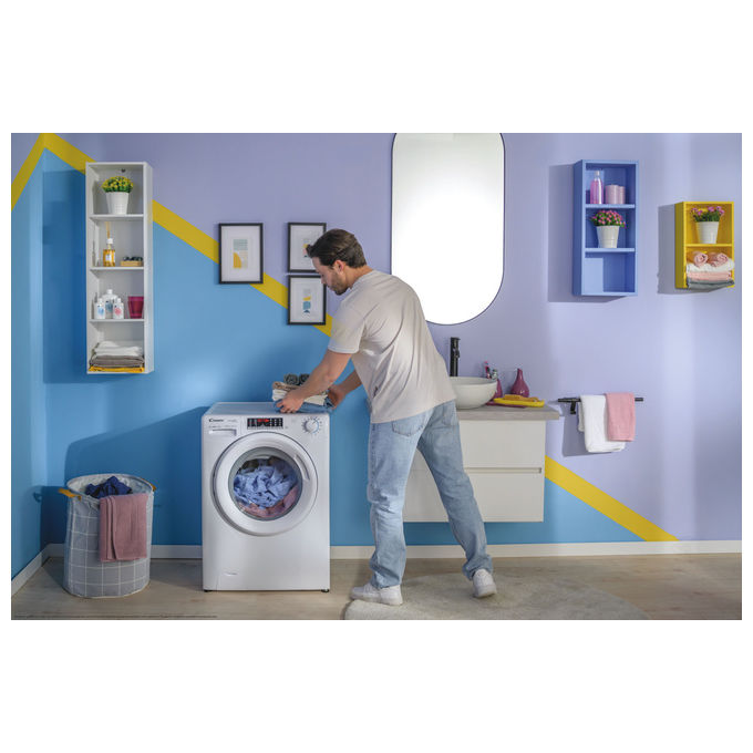 Candy CO474TWM6-1-S Smart Pro Inverter Lavatrice Caricamento Frontale 7 Kg 1400 rpm Classe A Wi-Fi 77 dB (85x60x49 cm) colore Bianco