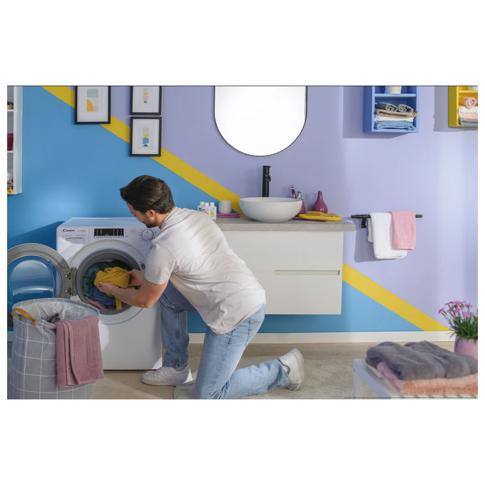 Candy CO474TWM6-1-S Smart Pro Inverter Lavatrice Caricamento Frontale 7 Kg 1400 rpm Classe A Wi-Fi 77 dB (85x60x49 cm) colore Bianco