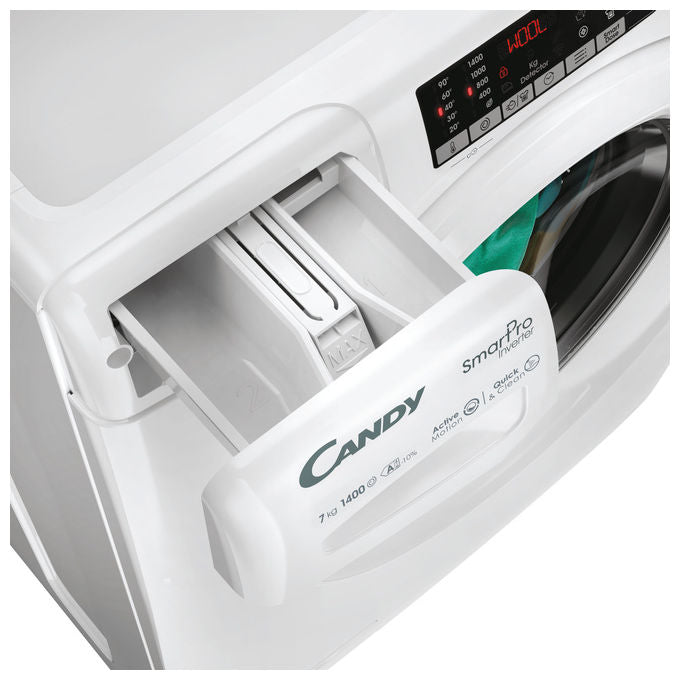 Candy CO474TWM6-1-S Smart Pro Inverter Lavatrice Caricamento Frontale 7 Kg 1400 rpm Classe A Wi-Fi 77 dB (85x60x49 cm) colore Bianco