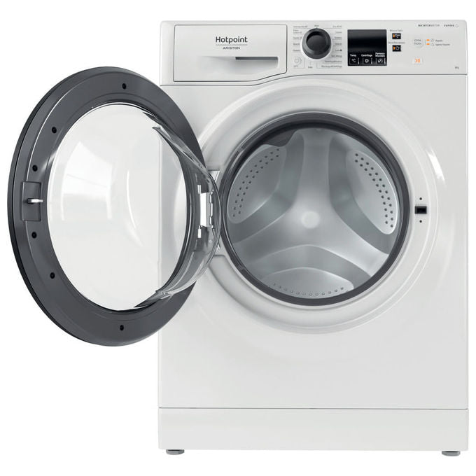Hotpoint NF827WK IT Lavatrice Carica Frontale 8 Kg 1200 rpm Classe A Inverter Vapore Steam Hygiene (85x59.5x60.5 cm) colore Bianco