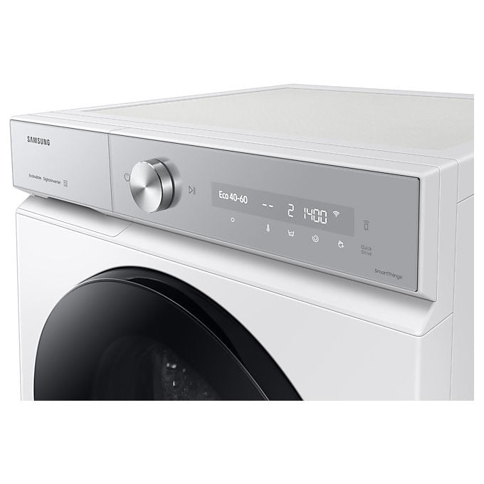 Samsung WW90DB8U95GH BESPOKE AI Lavatrice Frontale 9 Kg 1400 rpm Classe A QuickDrive Wi-Fi Vapore (85x60x60 cm) colore Bianco