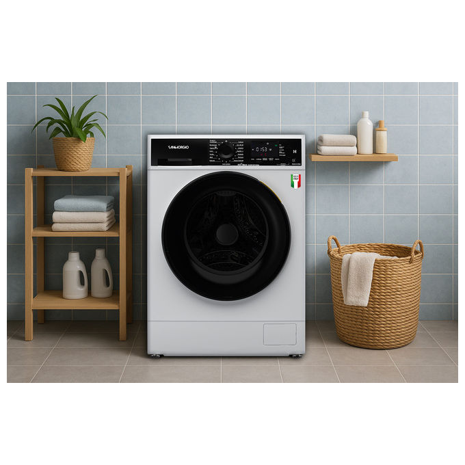 SanGiorgio F1012C-T Lavatrice Frontale 10 Kg 1200 rpm Classe A Motore Inverter Vapore 15 Programmi (84x60x59 cm) colore Bianco
