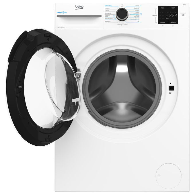 Beko BMW9147EW Lavatrice 9 Kg 1400 Giri Classe A EnergySpin Vapore Bianco (84.5x60x58) cm