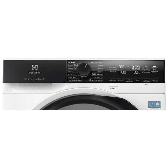 Electrolux EW7F410Y Lavatrice Frontale 10Kg 1400rpm Classe A-40% SteamCare Bianco (84.7x59.7x63.6 cm)