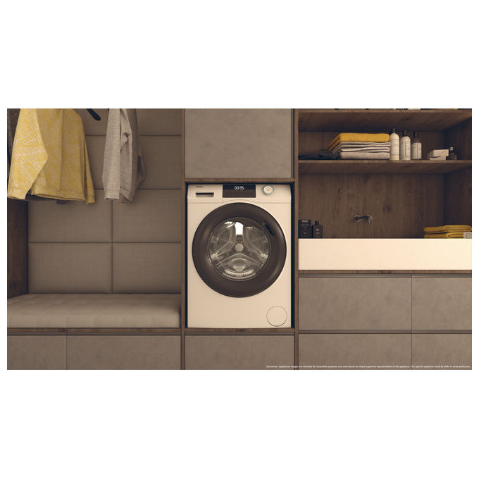 Haier HW110-BP14929A-S Serie 1 Lavatrice Frontale 11 Kg 1400 rpm Classe A Vapore Inverter ABT (85x60x67 cm) colore Bianco