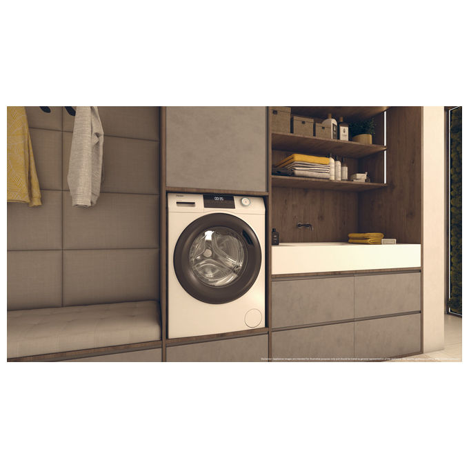 Haier HW110-BP14929A-S Serie 1 Lavatrice Frontale 11 Kg 1400 rpm Classe A Vapore Inverter ABT (85x60x67 cm) colore Bianco