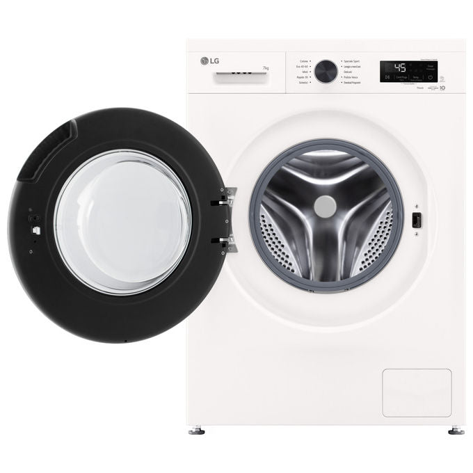 LG F2NX10S7NWB Slim Lavatrice Caricamento Frontale 7 Kg 1200 rpm Classe A Inverter Direct Drive Vapore Wi-Fi (85x60x44 cm) colore Bianco