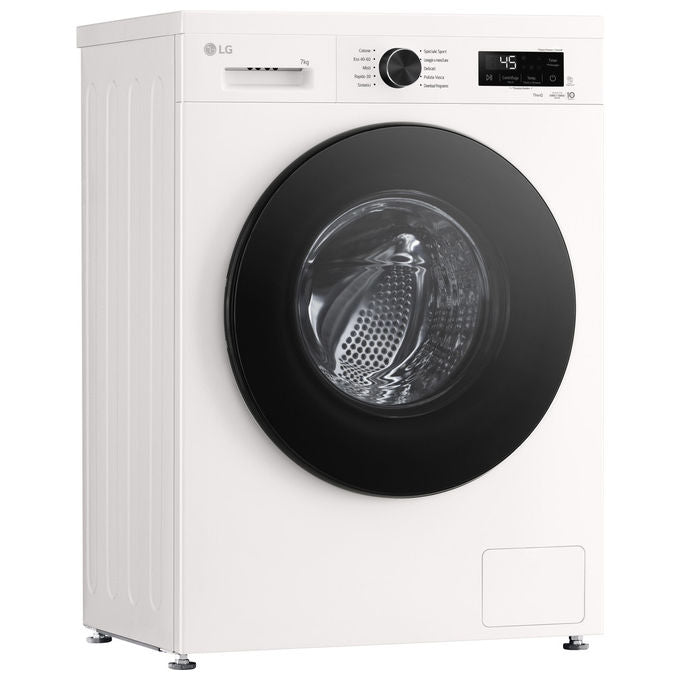 LG F2NX10S7NWB Slim Lavatrice Caricamento Frontale 7 Kg 1200 rpm Classe A Inverter Direct Drive Vapore Wi-Fi (85x60x44 cm) colore Bianco