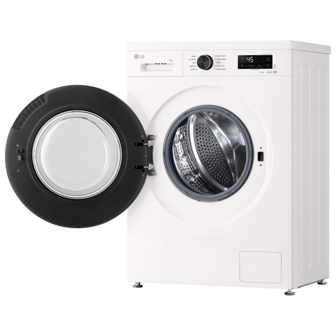 LG F2NX10S7NWB Slim Lavatrice Caricamento Frontale 7 Kg 1200 rpm Classe A Inverter Direct Drive Vapore Wi-Fi (85x60x44 cm) colore Bianco