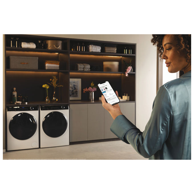 Haier HW100B14959NEUIT I-Pro Serie 5 Lavatrice Frontale 10 Kg 1400 rpm Classe A Wi-Fi Direct Motion (85x60x58 cm) colore Bianco