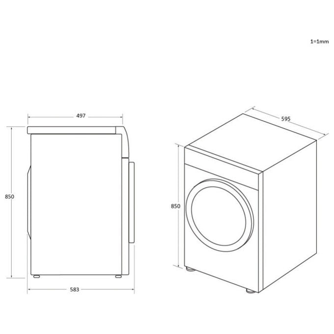 Haier HW100B14959NEUIT I-Pro Serie 5 Lavatrice Frontale 10 Kg 1400 rpm Classe A Wi-Fi Direct Motion (85x60x58 cm) colore Bianco