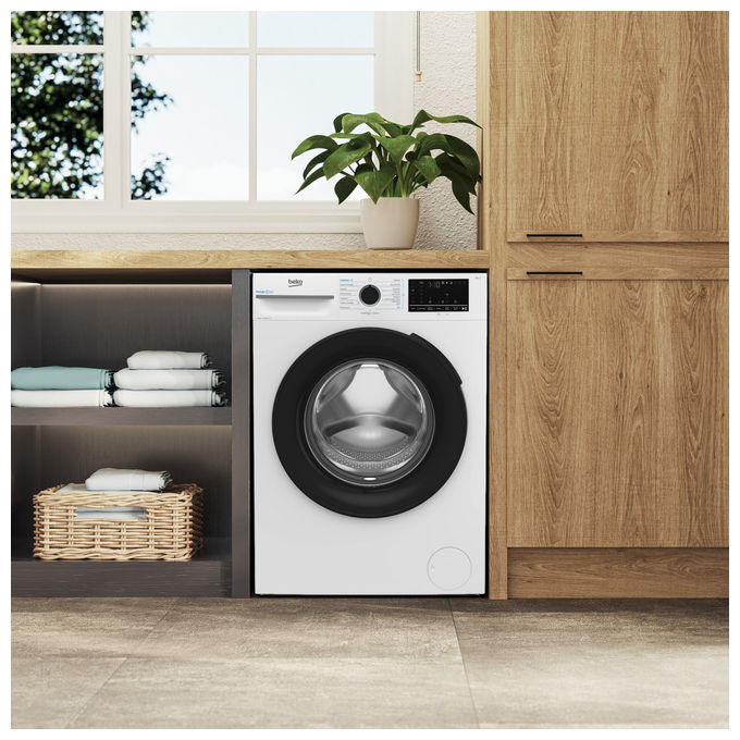 Beko BMW8149DB b300 Lavatrice Frontale 8 Kg 1400 rpm Classe A Motore Inverter Funzione Vapore Display Touch (84.5x60x54.6 cm) colore Bianco