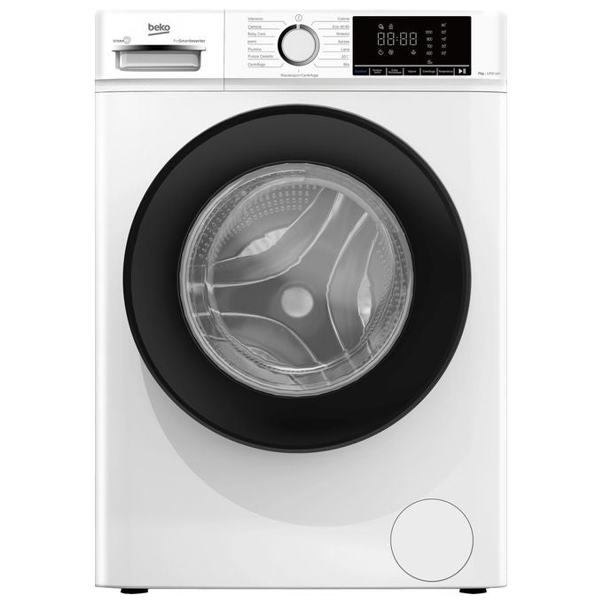 Beko BMX7126DB b100 Lavatrice Carica Frontale 7 Kg 1200 rpm Classe A Inverter Vapore (85x60x47 cm) colore Bianco