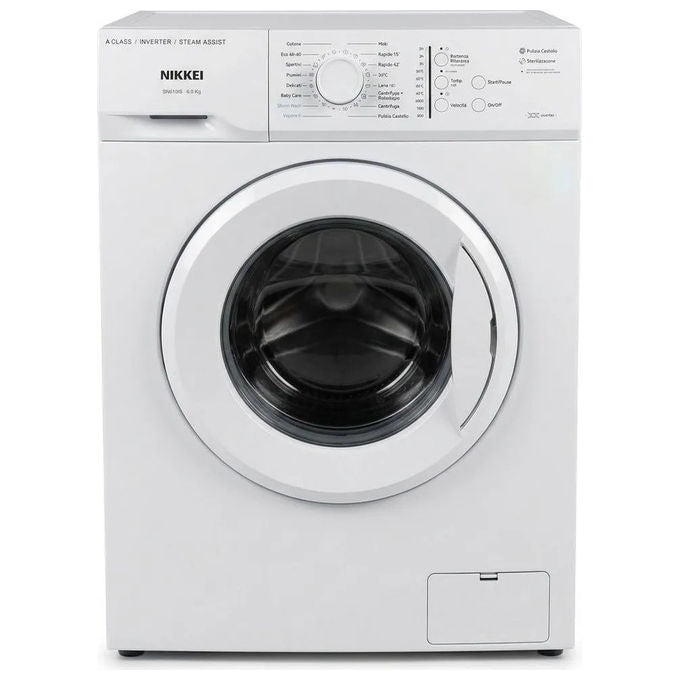 Nikkei SN610IS Lavatrice Slim 6 Kg 1000 rpm Classe A Inverter Vapore (85x60x42 cm) colore Bianco
