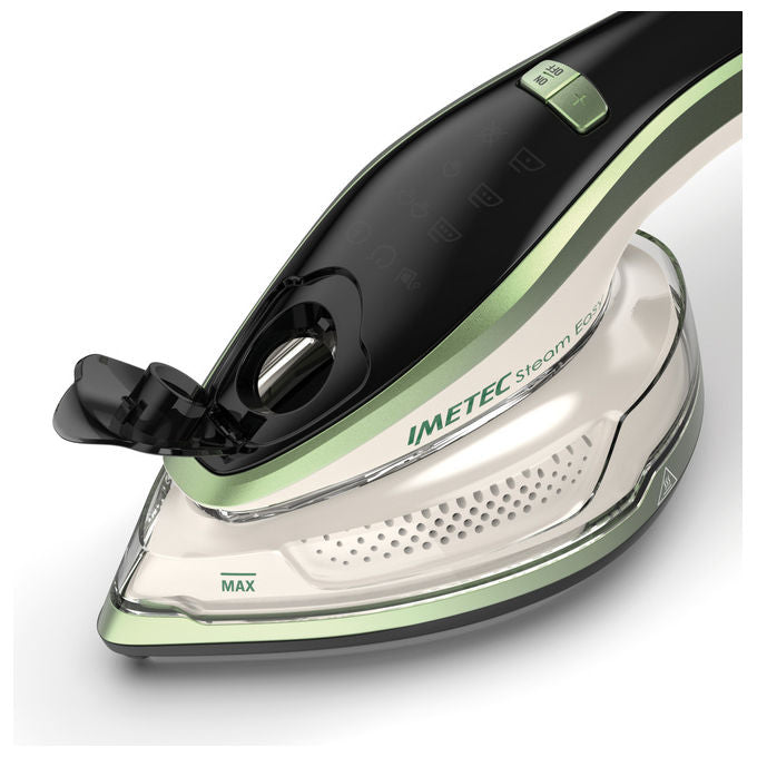 Imetec Steam Easy 9037 Ferro da Stiro Portatile Verticale Piastra Ceramica 1200W colore Bianco Verde Nero