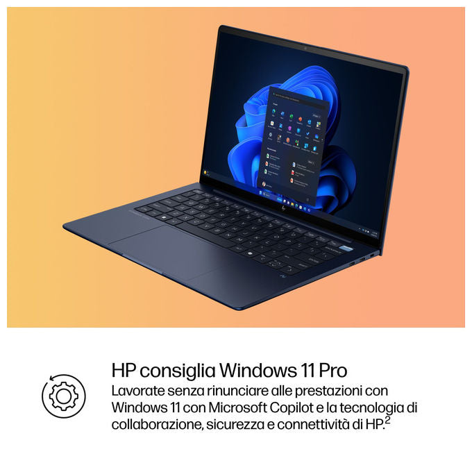 HP EliteBook Ultra G1i Notebook 14 pollici 32GB RAM 1TB SSD Windows 11 Pro colore Blu
